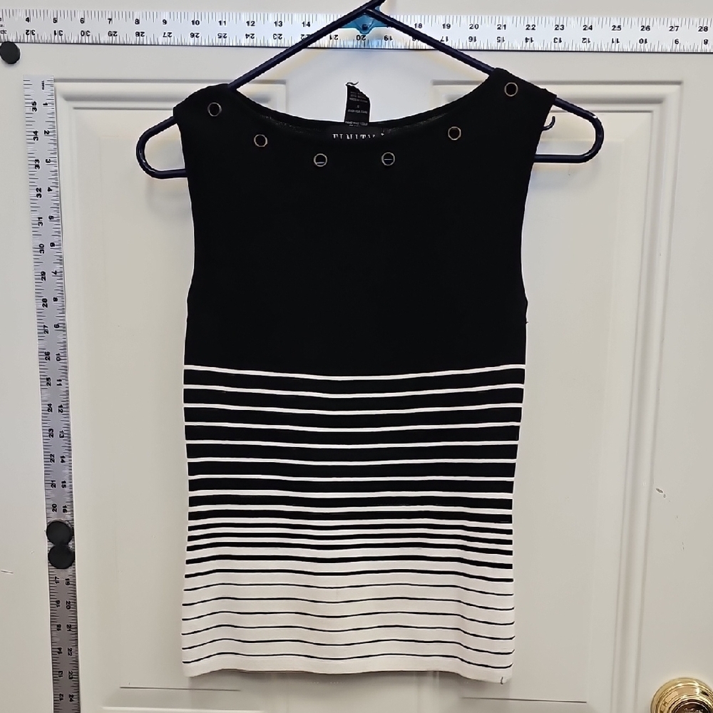 Finity, Striped, Eyelet, Tank, Summer, Church, Stretch, Office, Relax, Spring